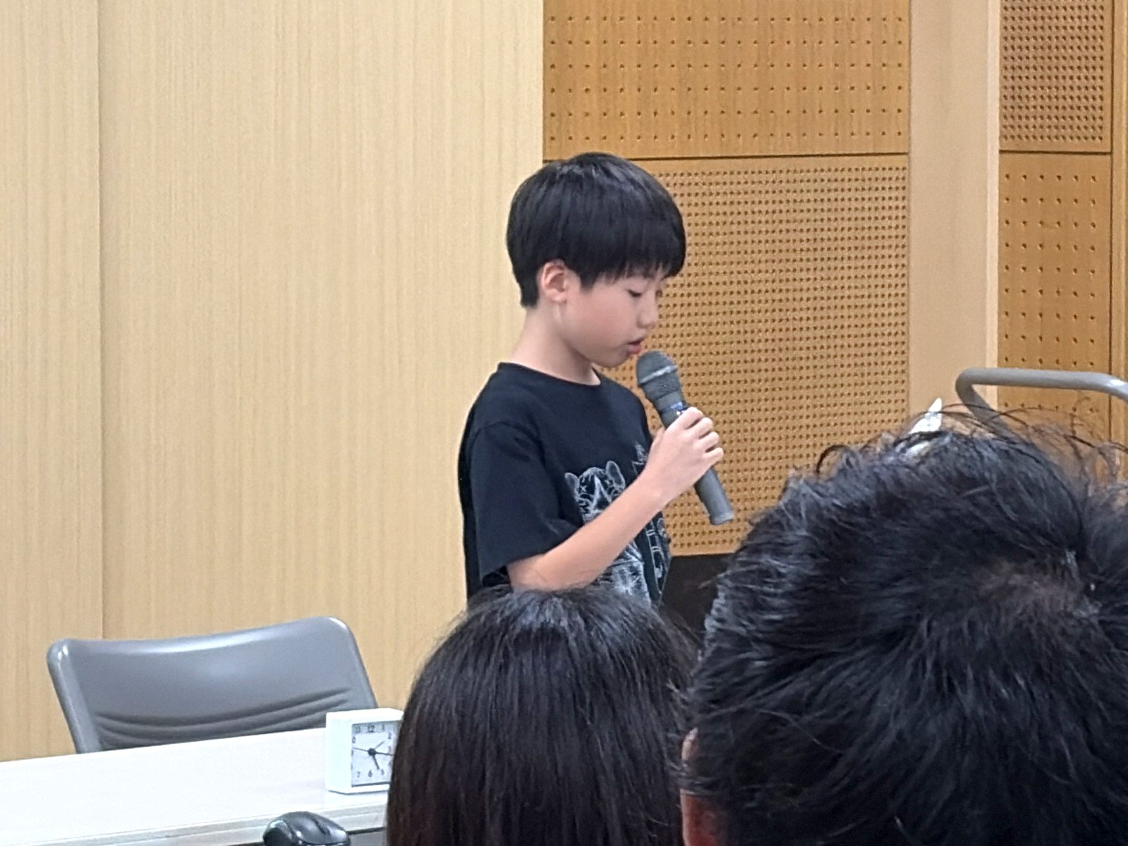 発表者1 Ｈ君の発表の写真1